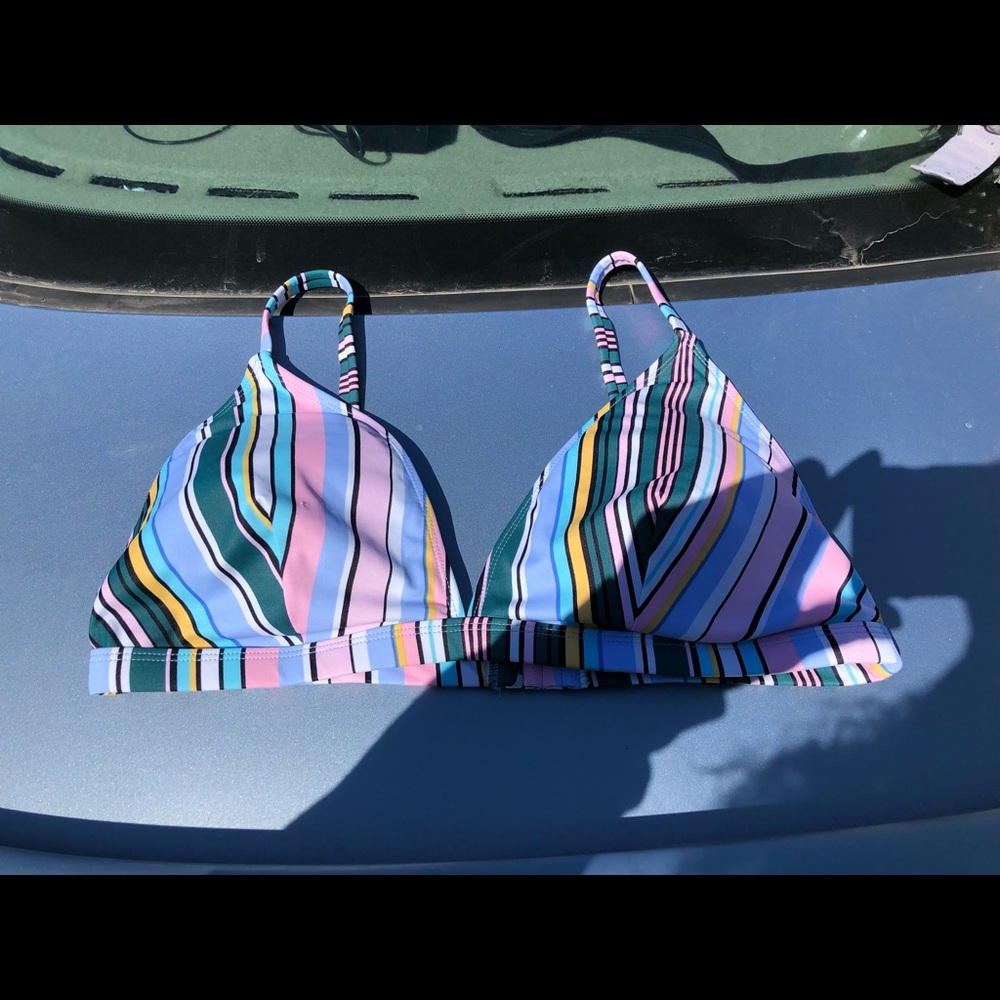 Striped bikini top
